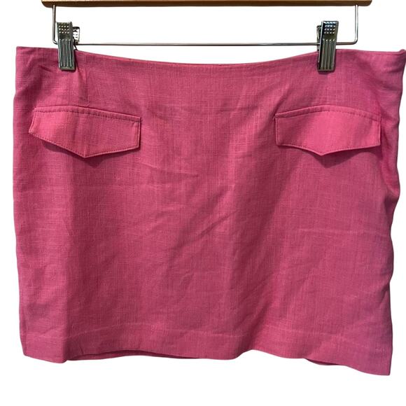 H&M Dresses & Skirts - Linen Divided H&M Barbie Pink linen blend mini skirt Size Medium Preppy Clueless